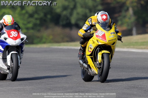 2009-09-27 Imola 1762 Acque minerali - Superstock 1000 - Race - Michael Savary - Honda CBR1000RR